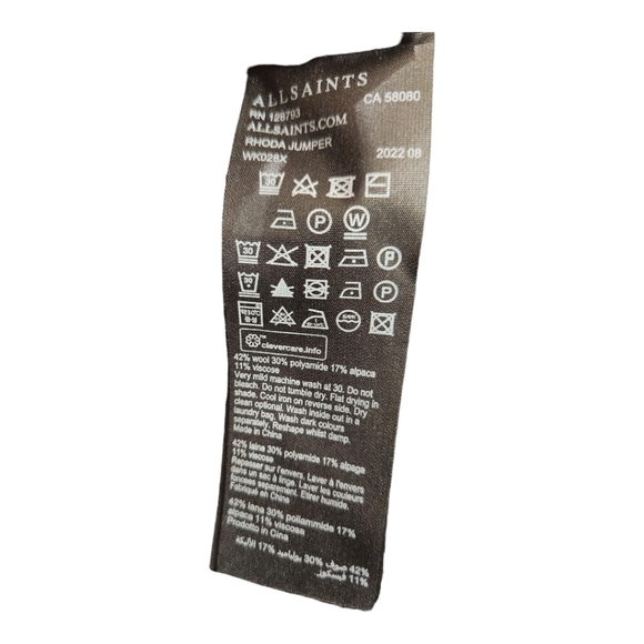 Allsaints Rhoda Jumper V-neck Sweater in Black - Picture 9 of 10